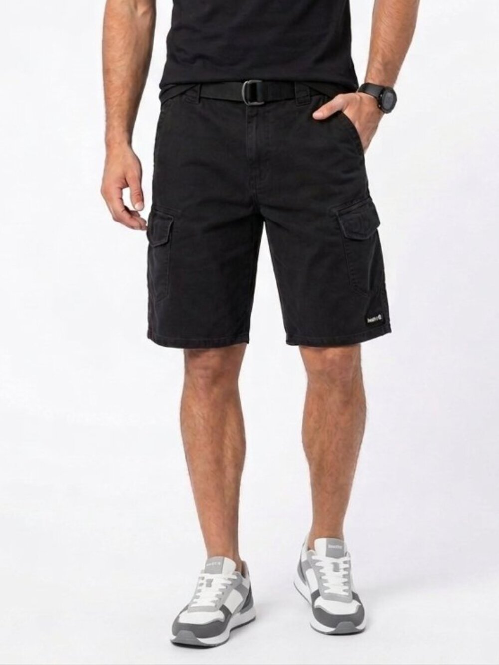 Hurley Commando Cargo Shorts Black Utility Casual Mens Size 32